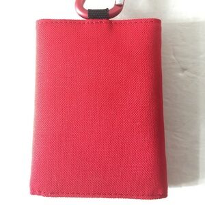 Columbia Red Canvas Trifold Wallet with Carbinger